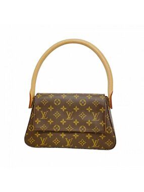 Louis Vuitton Shoulder Bag Monogram Mini Looping Brown